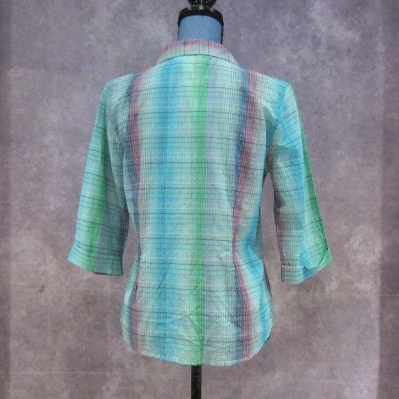 NEW Christopher & Banks Petites Blue Green Pink - Picture 3 of 4